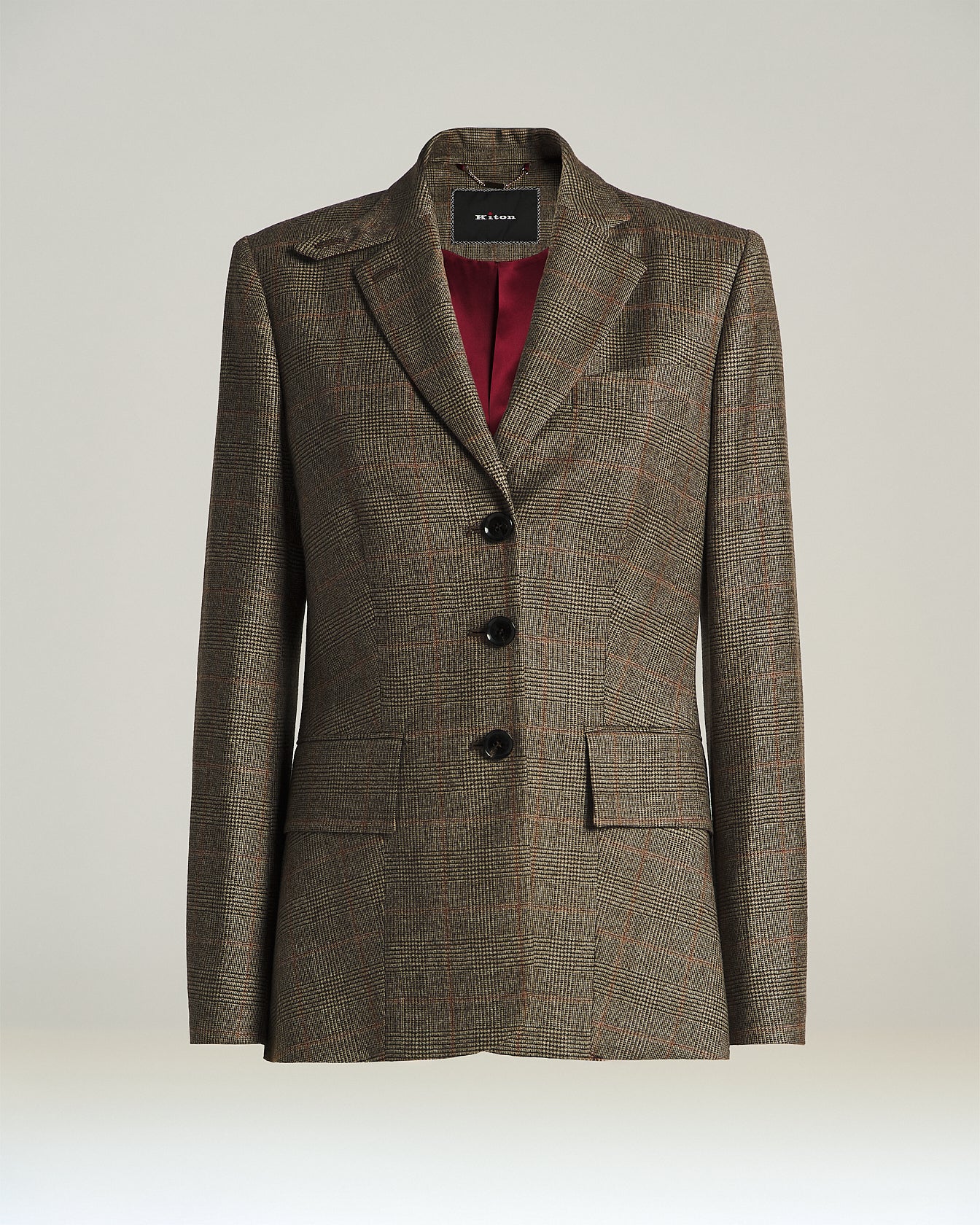 Kiton Jackets Rust Wool Sakko rost Wolle Karo