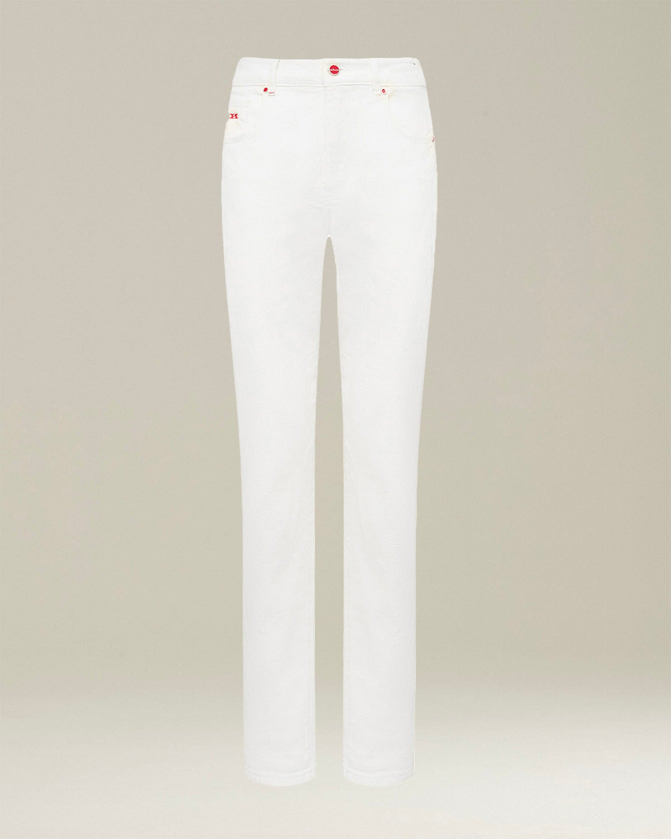 Kiton Trousers Jeans Weiß Slim 5-Pocket Baumwolle