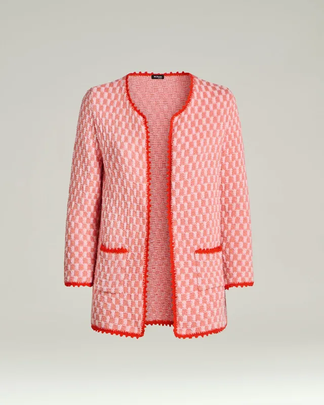 Kiton Compact Baumwolljacke Gr 42 rosa orange
