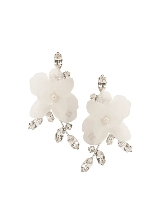 Elizabeth Bower Crystalla Flutter Ohrstecker Rhodium