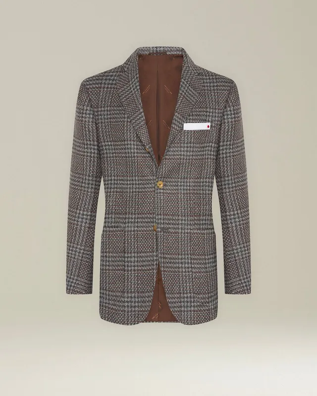 Kiton Jackets Principe di Galles Blazer Kaschmir Wolle