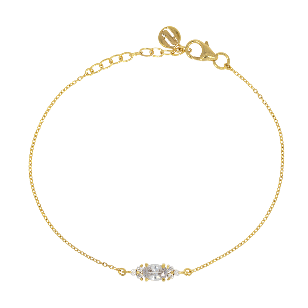 Juvelan Dazzling Beauty Kristall Armband Silber 15 cm