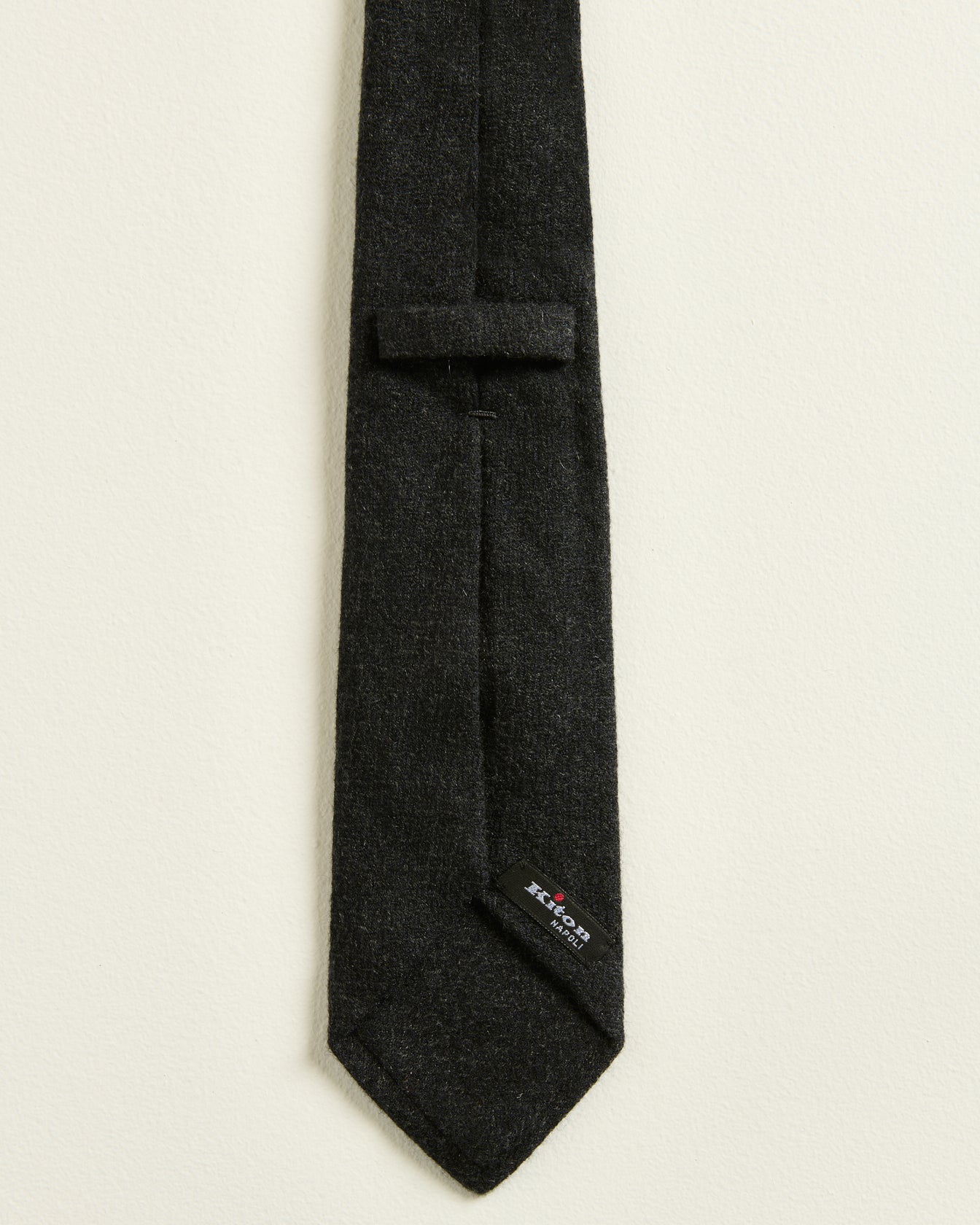 Kiton Woll Krawatte Anthrazit Handgestrickt 148 cm Herren