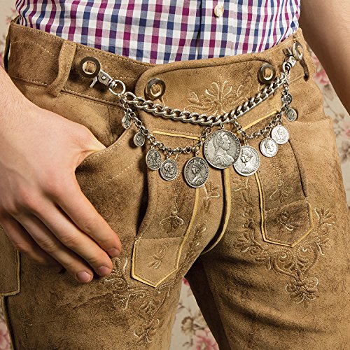 Alpenflüstern HCH004 Charivari Münzen Trachtenschmuck antik-silber