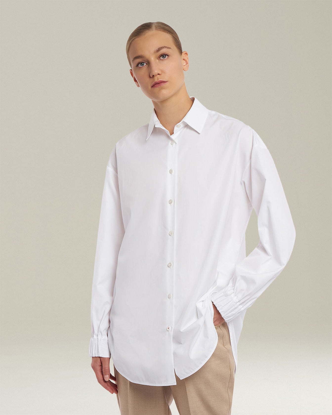 Kiton Shirts Baumwoll Hemd weiß Damen Gr. 40