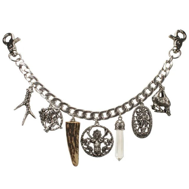 Alpenflüstern DAHEIM Waidmannsheil HCH029 Charivari antik-silber Hirschhorn