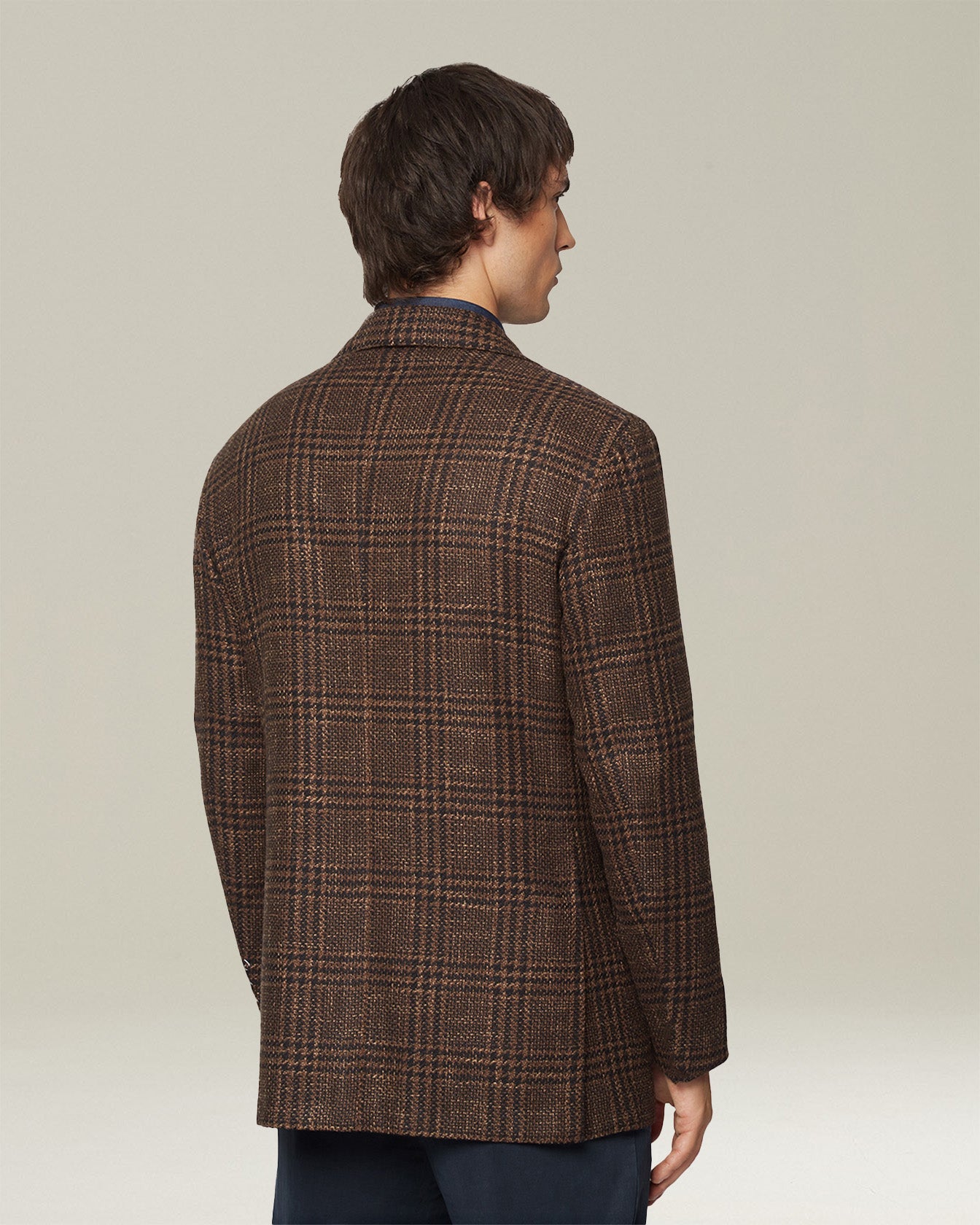 Kiton Jackets Karo Sakko Wolle Seide Cashmere Blend