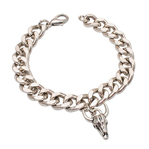 Alpenflüstern DAHEIM Metallketten-Armband Stierkopf antik-silber