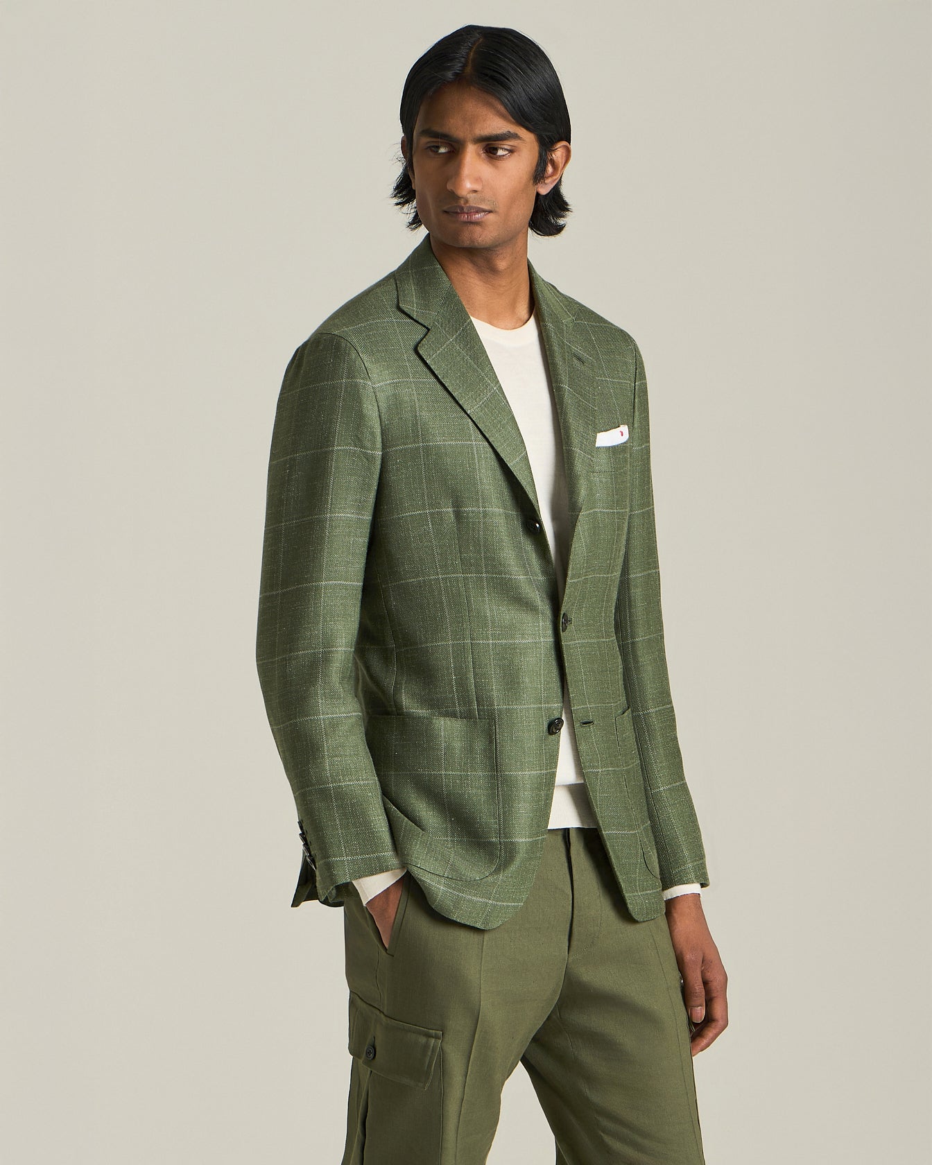 Kiton Jackets Checked Cashmere Blend Blazer kariert Gr. 50