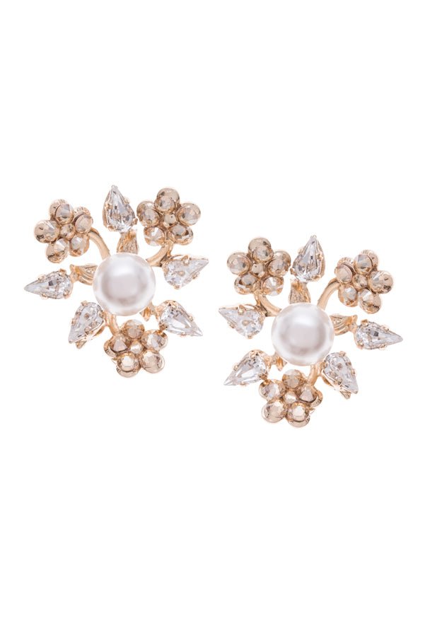 Elizabeth Bower Sakura Pearlette Ohrstecker Rhodium Opal 25mm