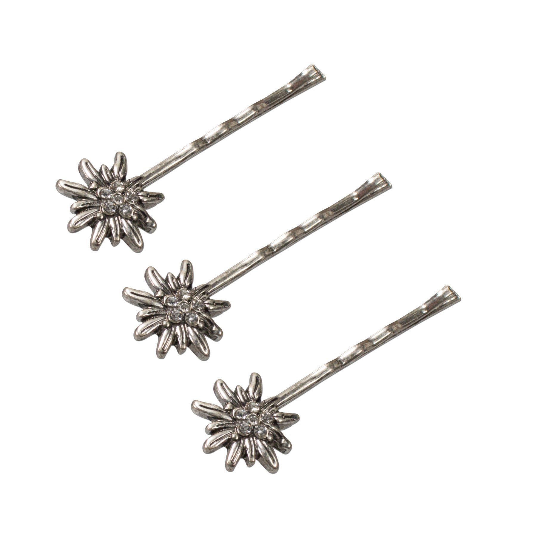 Alpenflüstern DAHEIM ADV098 Haarklammern Edelweiss 3er
