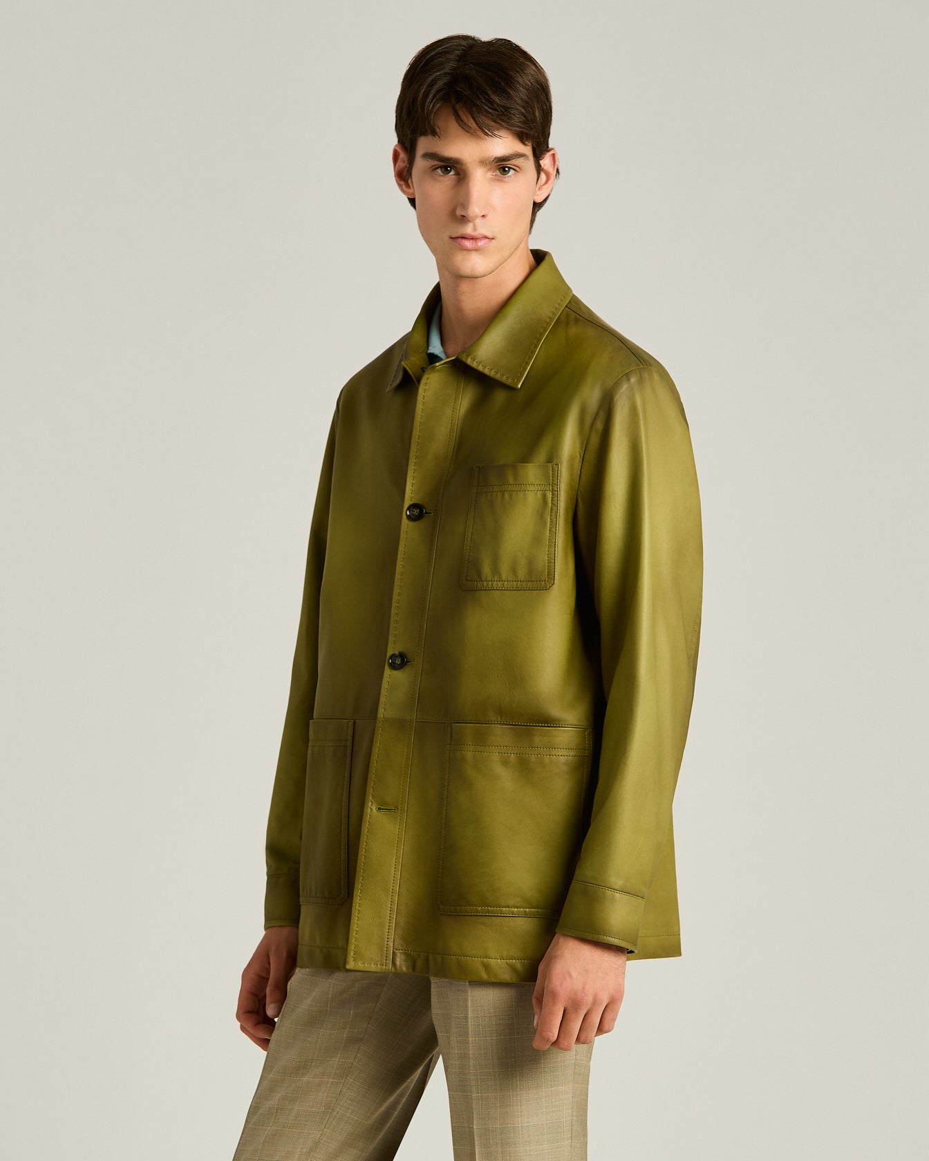 Kiton Lederjacke Lammleder Blouson Herren
