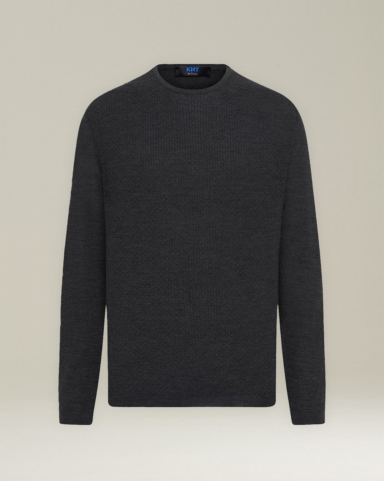 Kiton KNT Rundhals Pullover Wolle Seide Herren Strickpullover