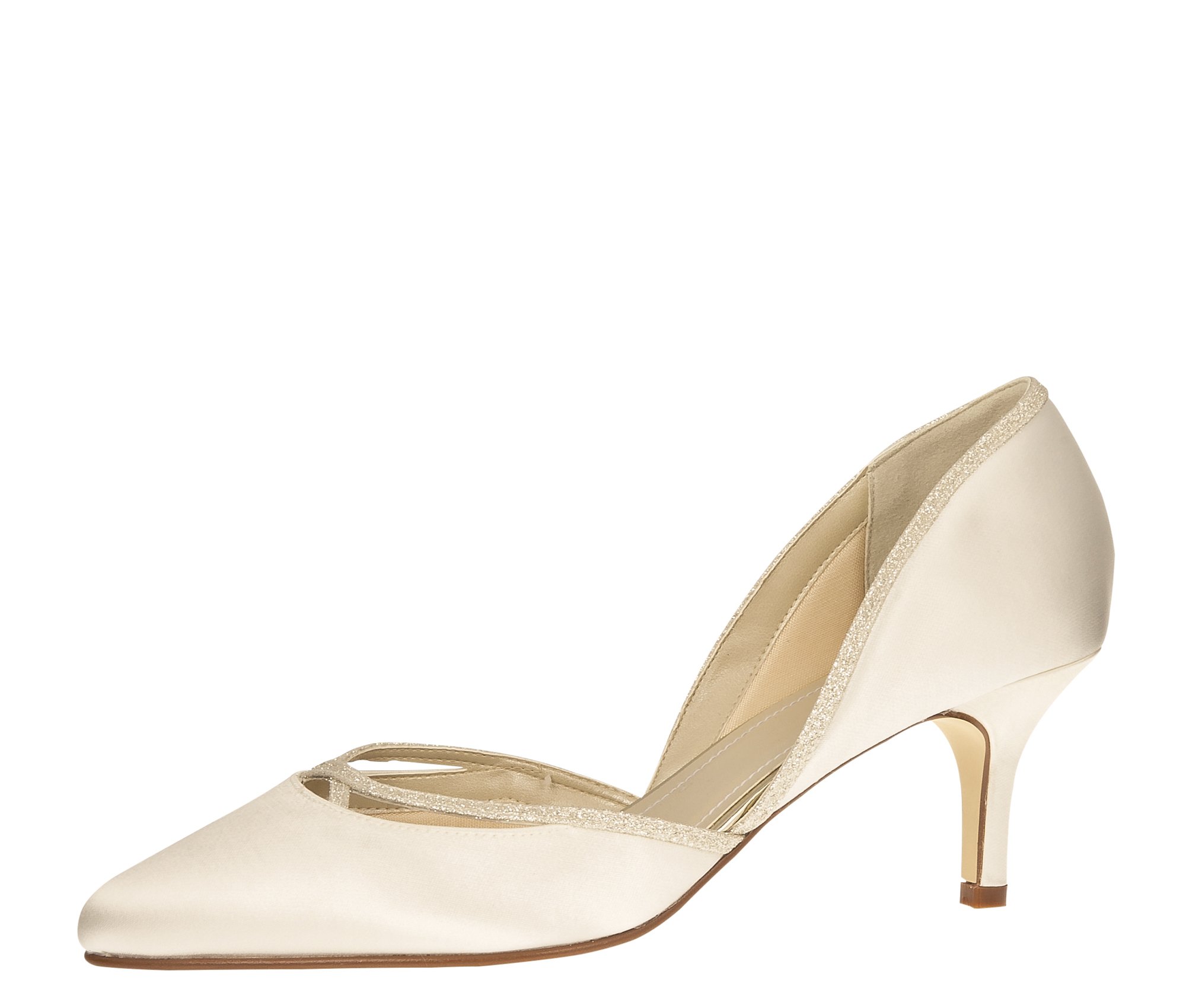 Rainbow Club Essentials Teddie Pumps Ivory Satin 6,5cm Absatz