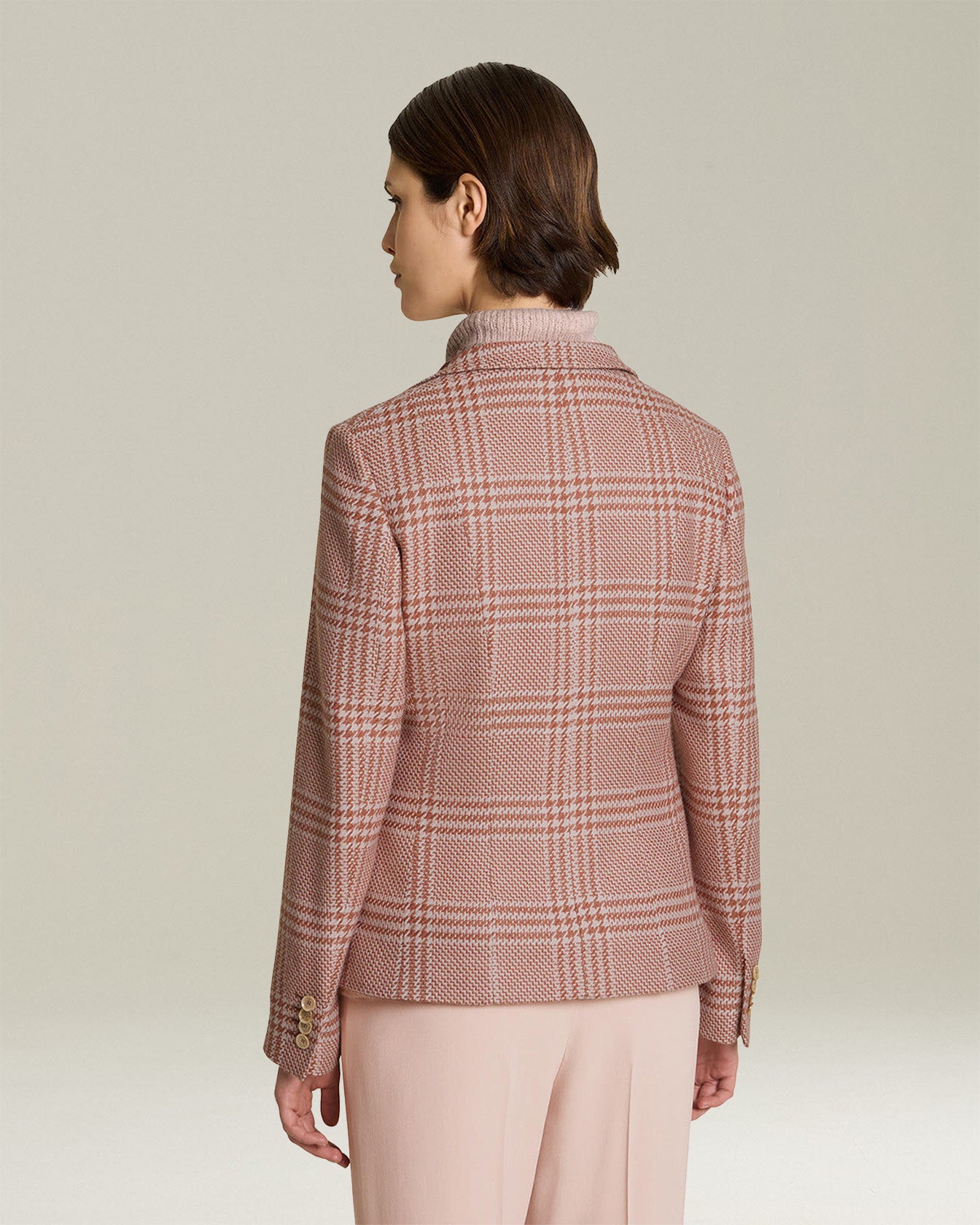 Kiton Blazer Prince of Wales Kaschmir Seide Damen