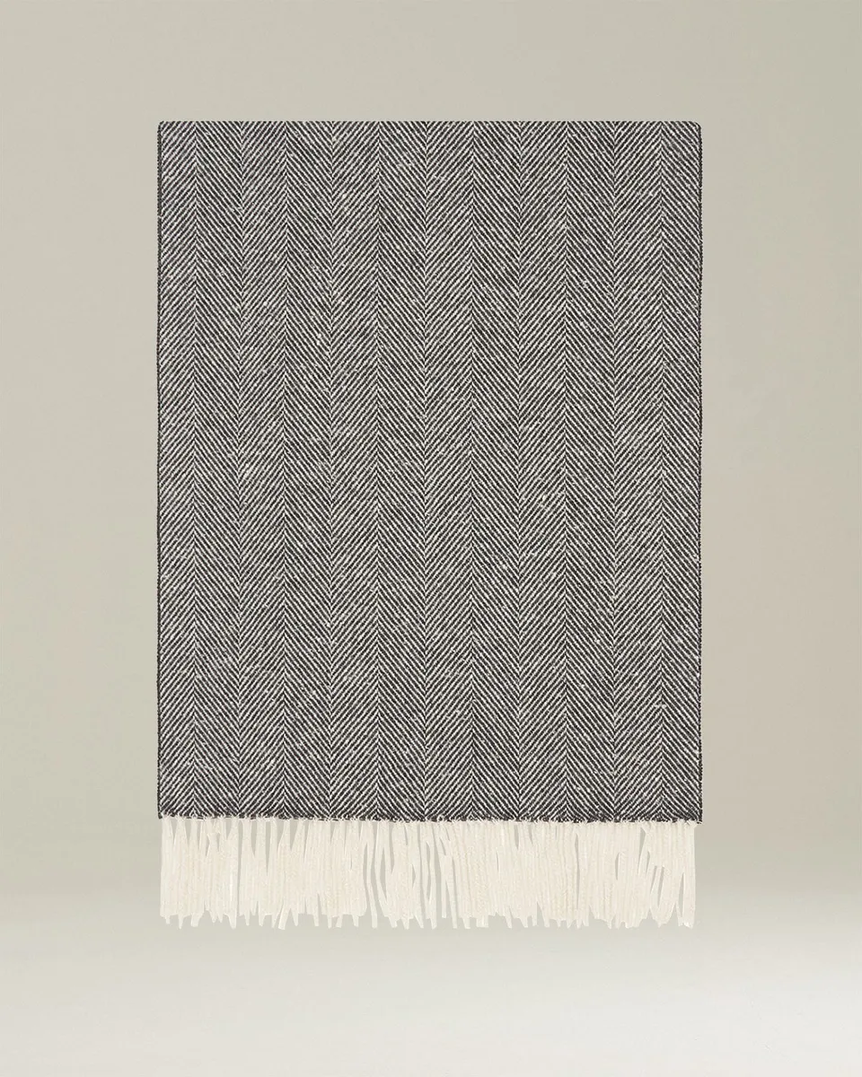 Kiton Scarves Cashmere Herringbone Schal Kaschmir Fischgrät