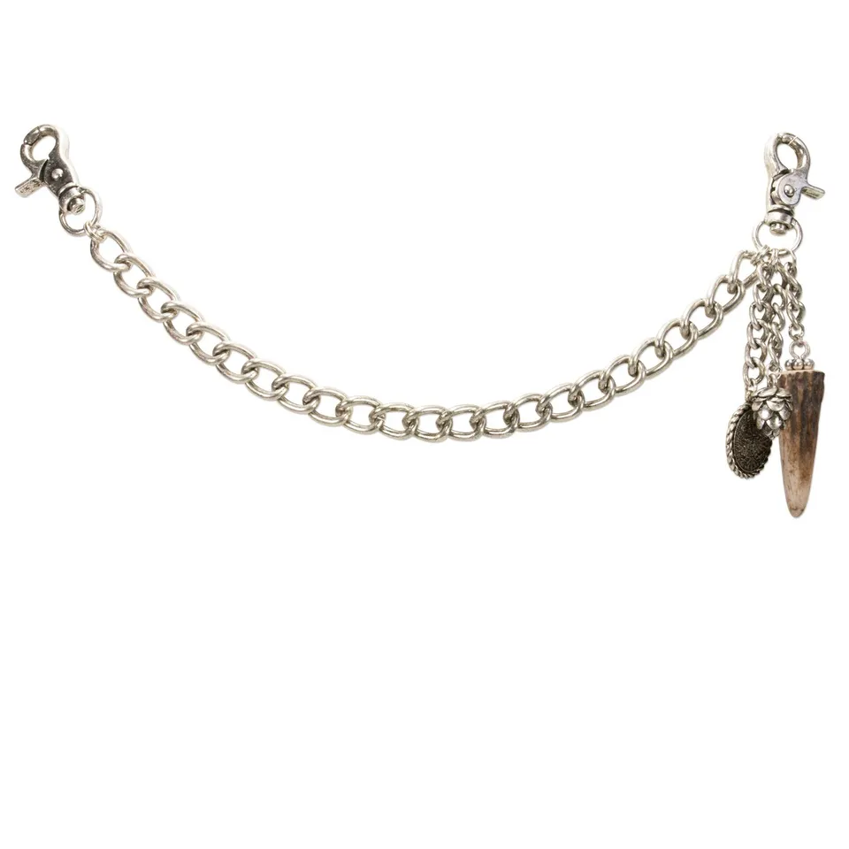 Alpenflüstern Jakob HCH023 Charivari antik-silber Hirschhorn