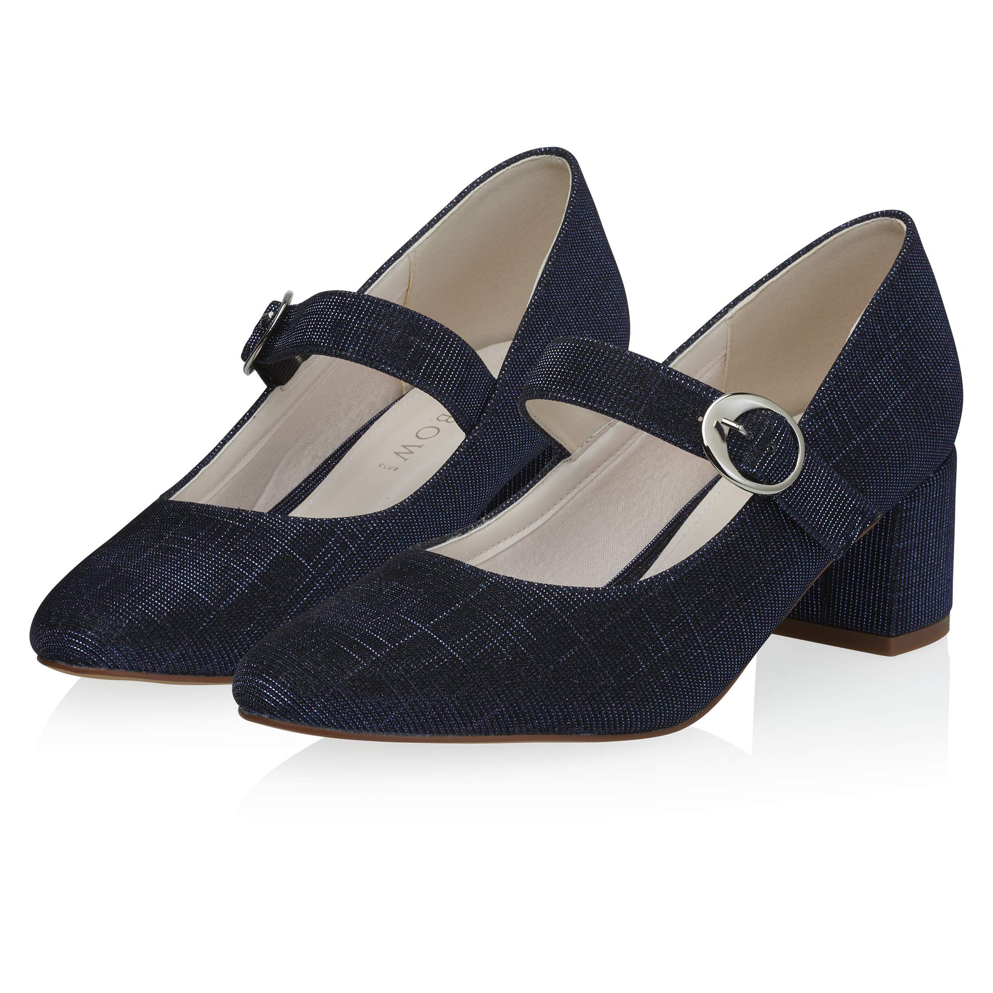 Rainbow Club Luxe Annemarie Navy Metallic Brautschuhe Glitzer