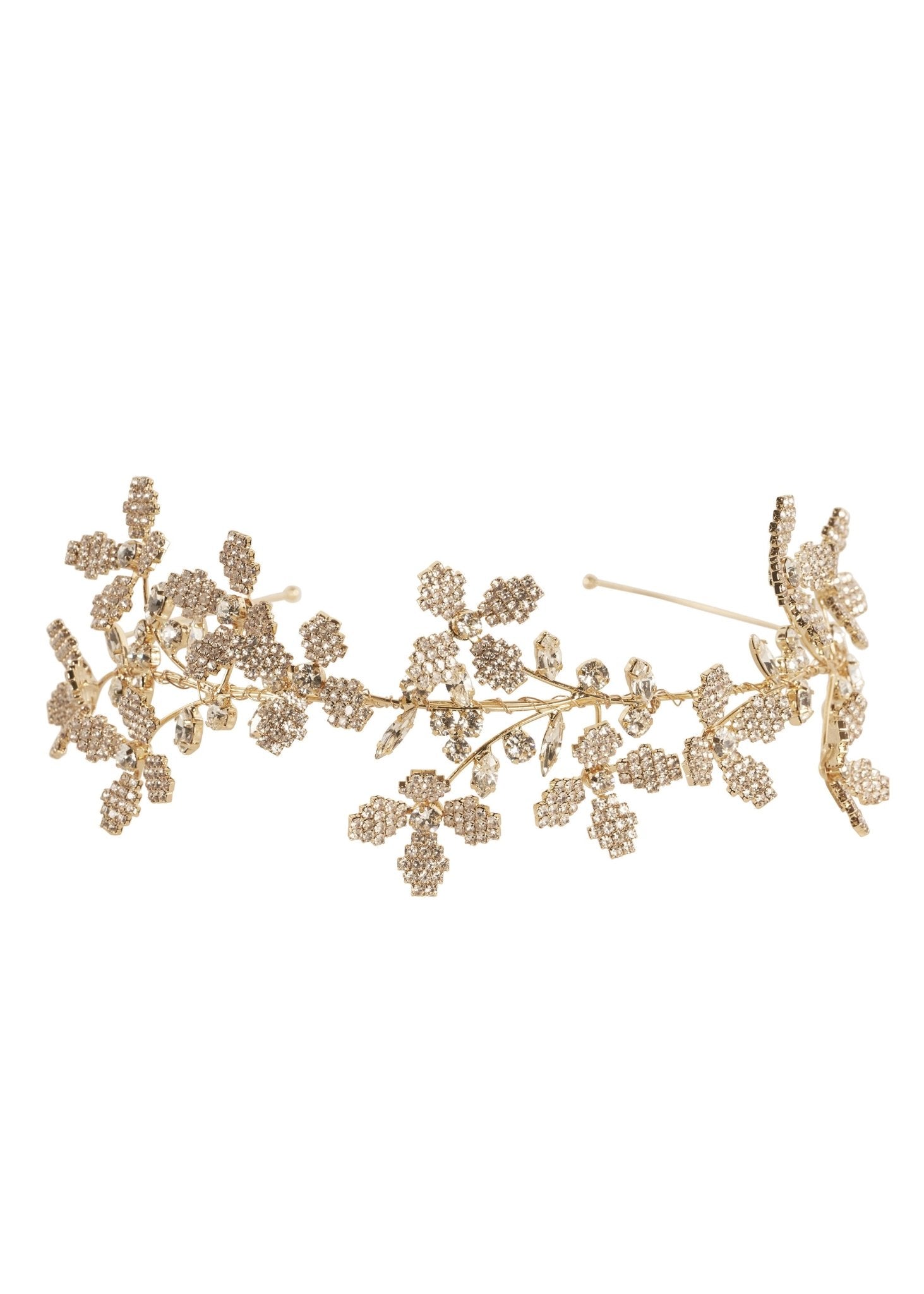 Elizabeth Bower Budding Cascade Haarband Gold Kristall