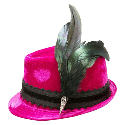 Alpenflüstern DAHEIM Trachtenhut Damen Samt rosa Gr. Medium