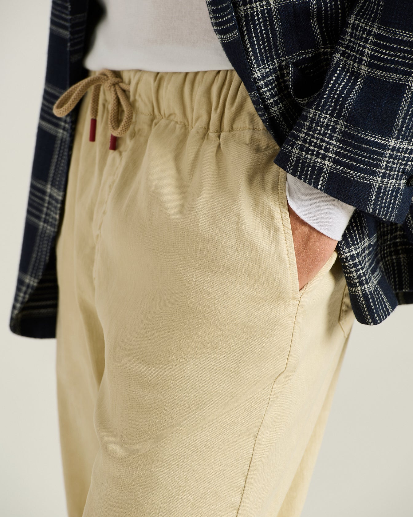 Kiton Trousers Hose Beige Leinen-Baumwolle Herren