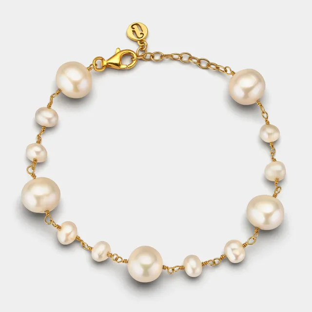 Juvelan Sea Star Perlenarmband Silber Süßwasserperlen