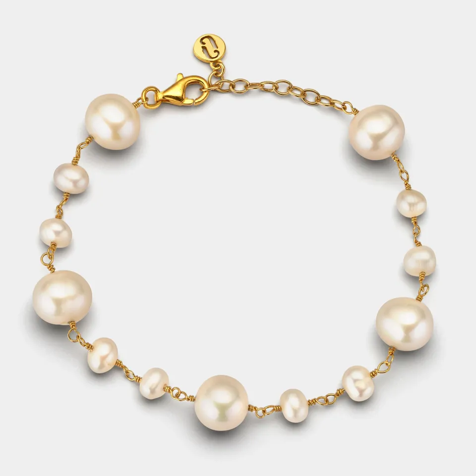 Juvelan Sea Star Perlenarmband Silber Süßwasserperlen
