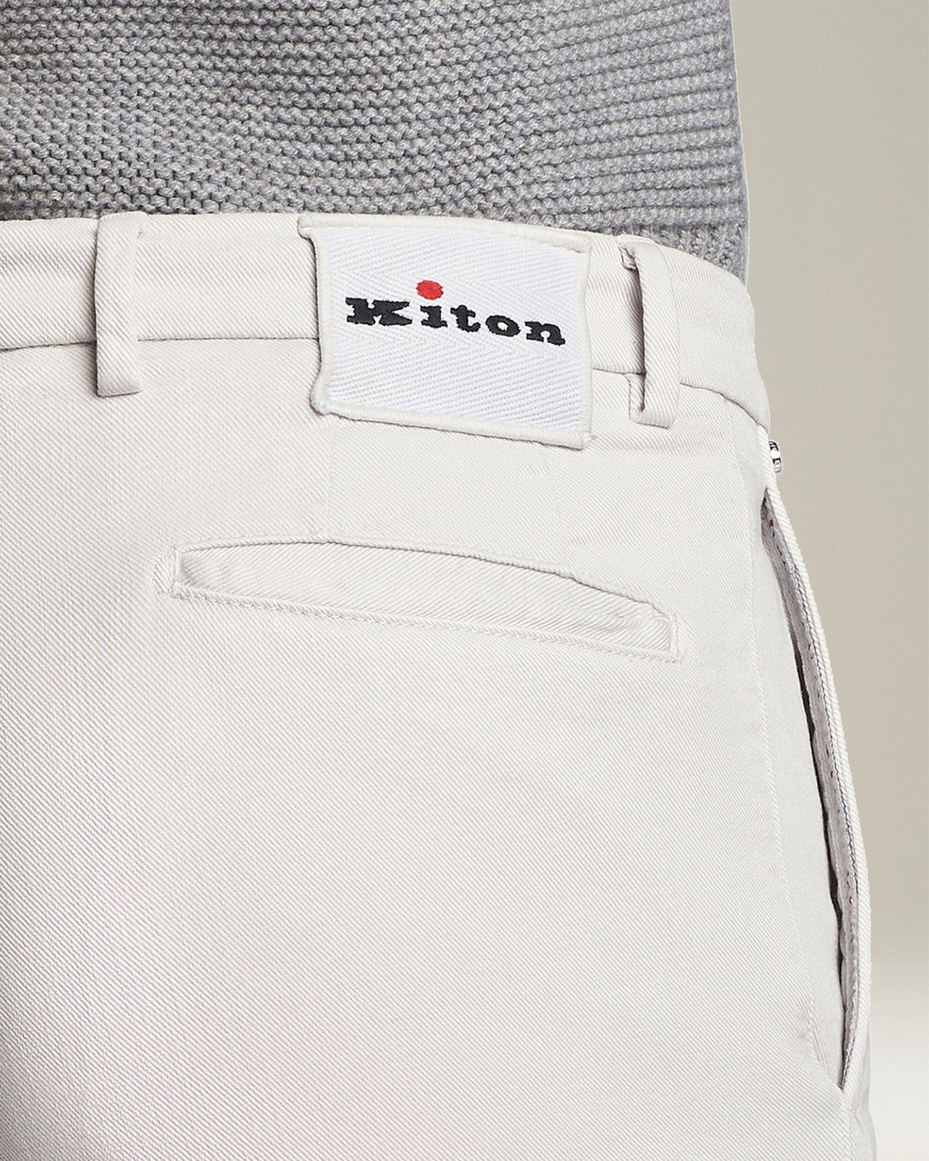 Kiton Trousers Linen Leinenhose grau Slim Fit leicht