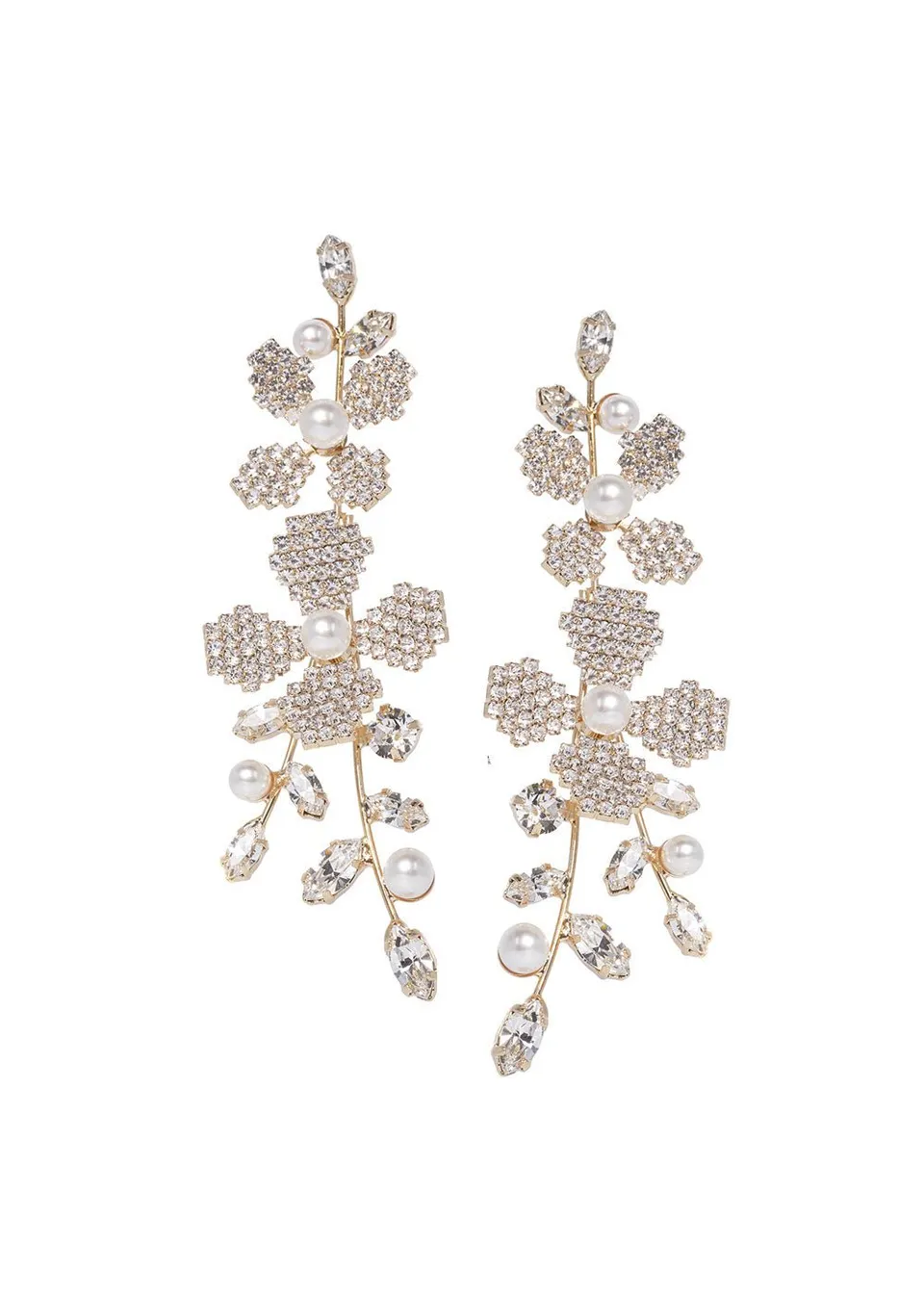 Elizabeth Bower June Pearlette Ohrringe Gold Stecker 92 mm