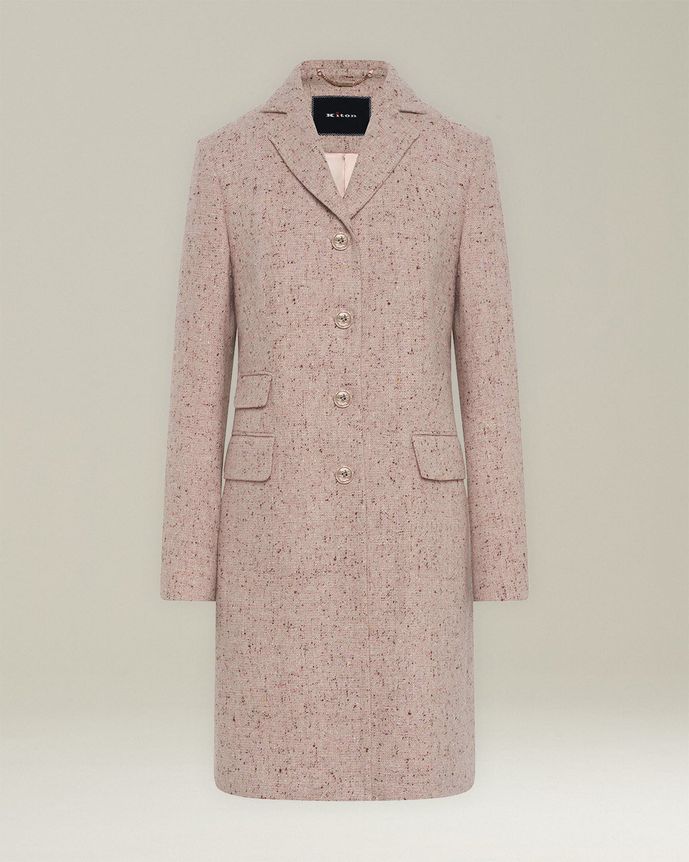Kiton Outerwear Cashmere Mantel Donegal-Effekt Damen