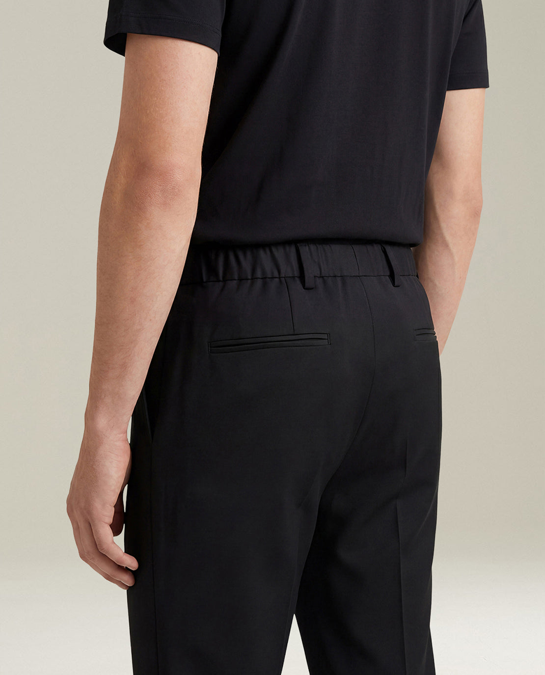 Kiton 150S Wolle Anzughose schwarz Größe 50