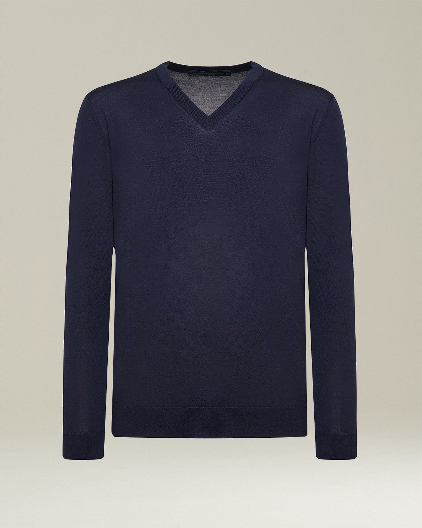 Kiton Knitwear V-Pullover Navy Wolle 14 Micron