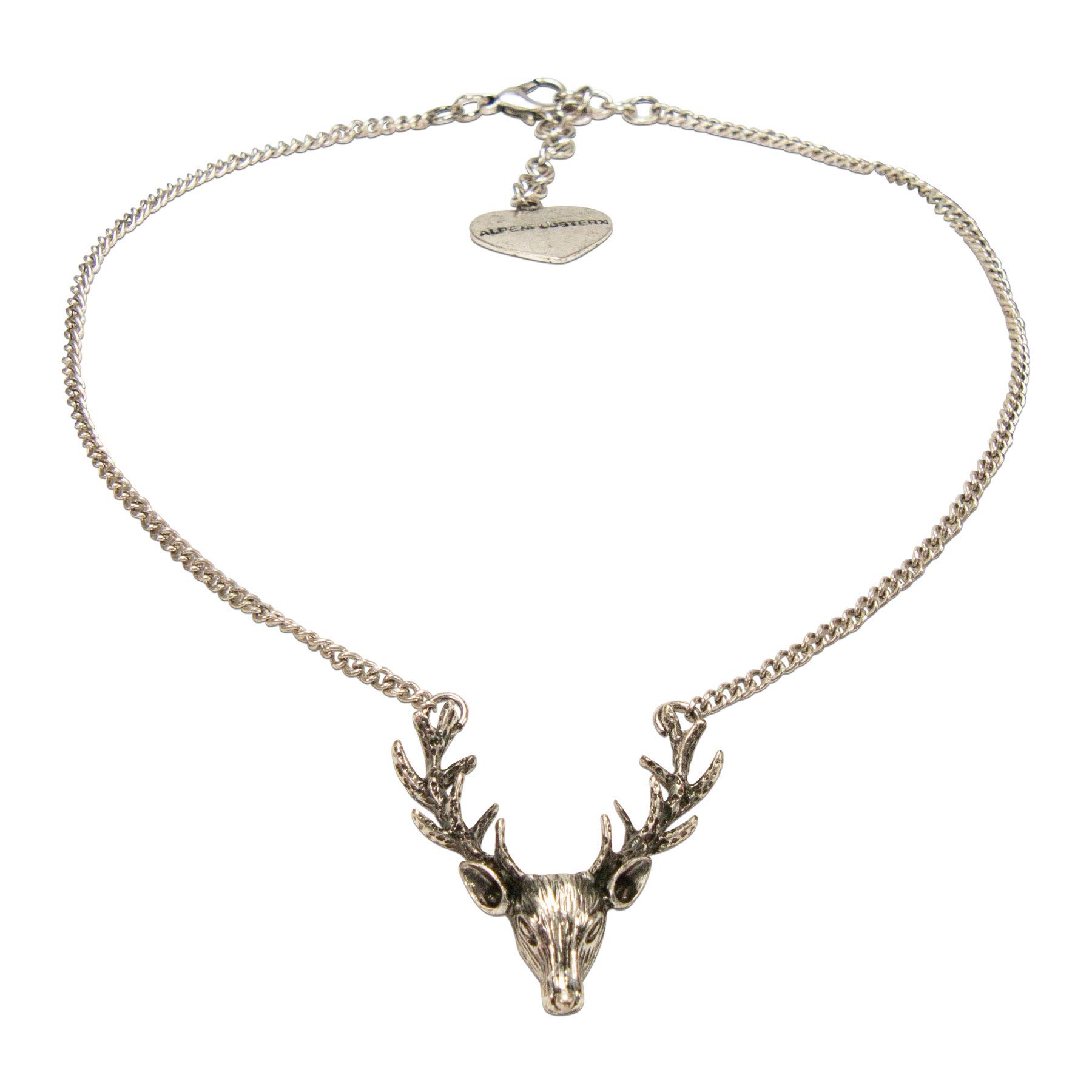 Alpenflüstern DHK257 Trachtenkette Hirsch antik-silber