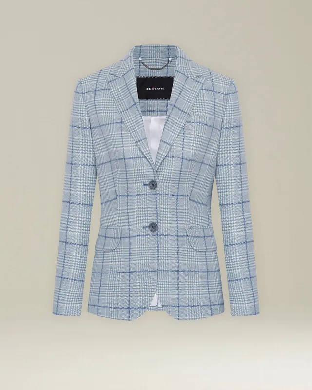 Kiton Jackets Checked Cashmere Blazer Sakko Kariert Gr.42