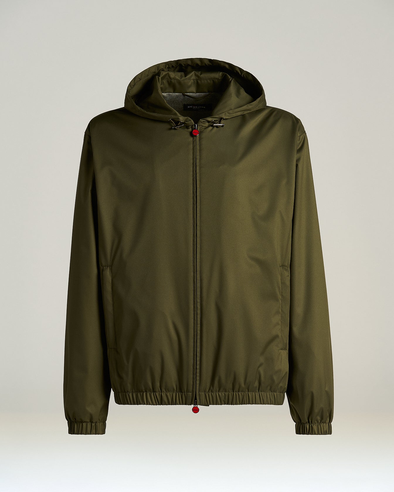 Kiton Outerwear Green Technical Jacke Kapuze Gr.50
