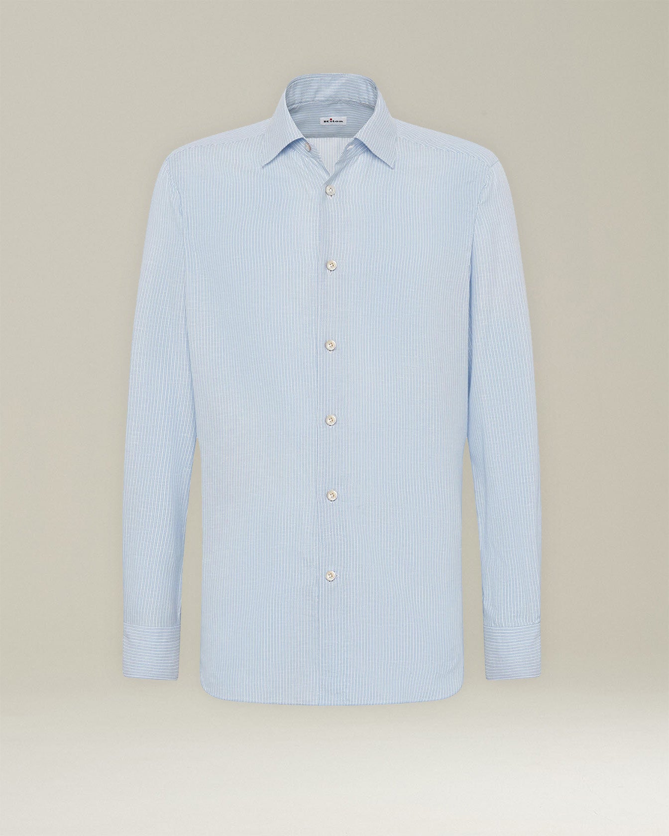 Kiton Shirts Gestreiftes Baumwollhemd Hemd Party
