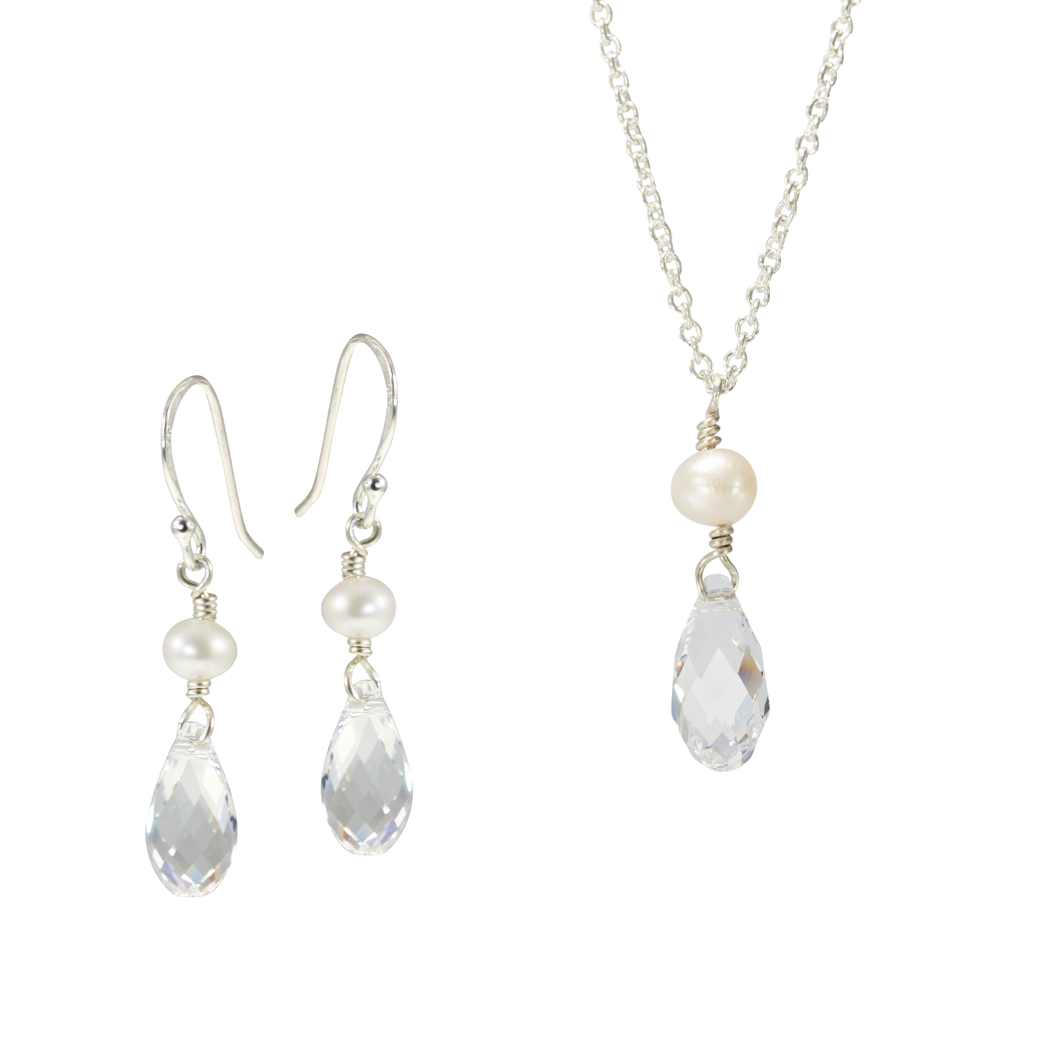 Juvelan Silver Wedding Cupid Schmuckset Silber mit Perle