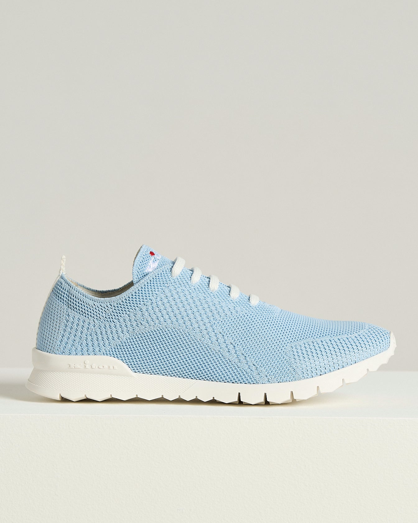 Kiton Fits Sneaker Baumwolle hellblau Strick-Sneaker
