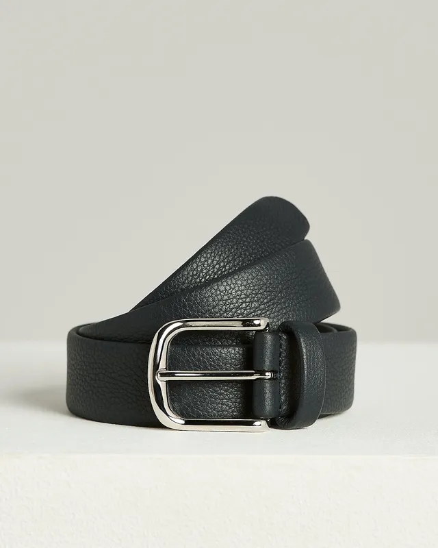 Kiton Belts Blue Calfskin Ledergürtel Blau Kalbsleder