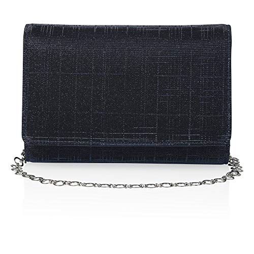 Rainbow Club Dafina Braut Clutch Navy Metallic mit Kette
