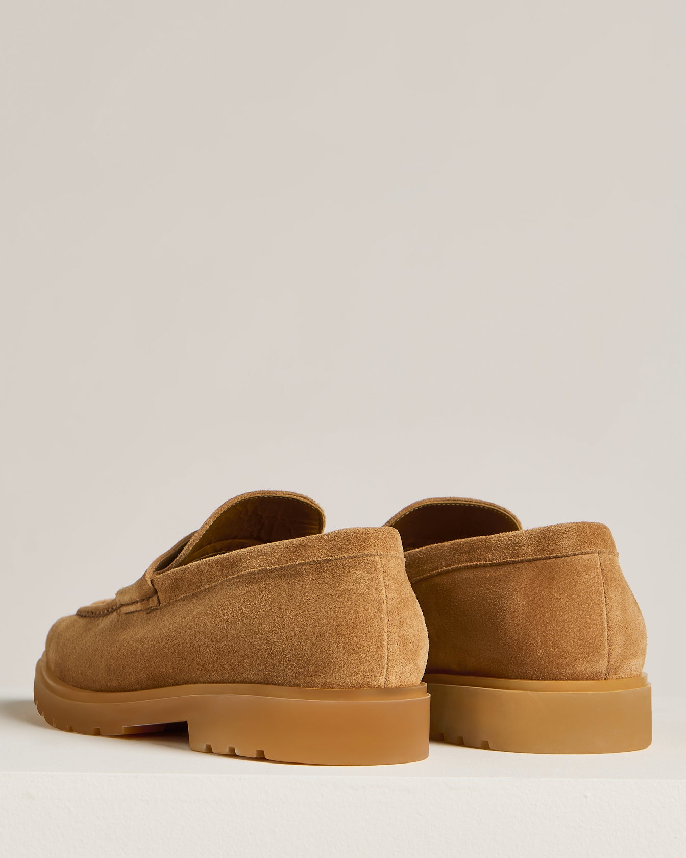 Kiton Suede Loafer camel Kalbsleder Gummisohle