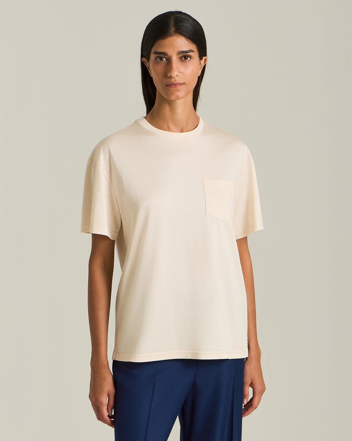 Kiton Seide Baumwolle T-Shirt Brusttasche