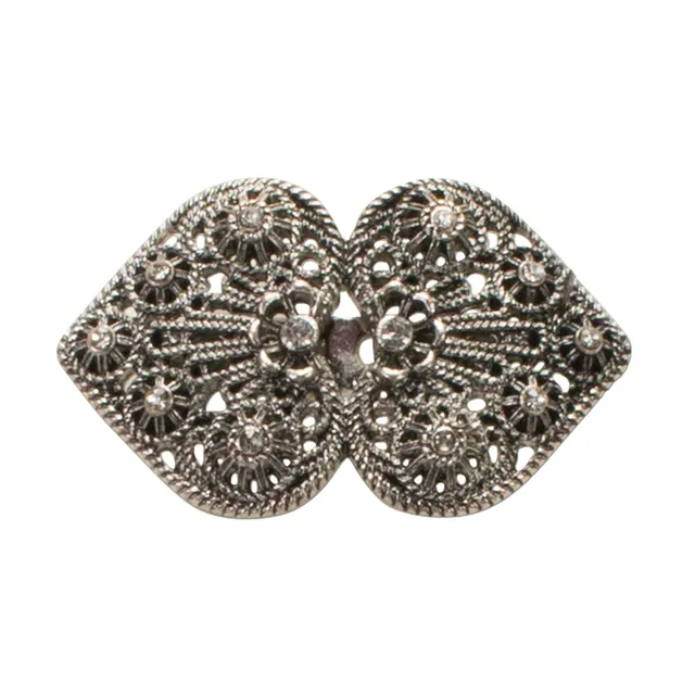 Alpenflüstern DAHEIM API109 Blusen-Brosche Ornament-Herz silber