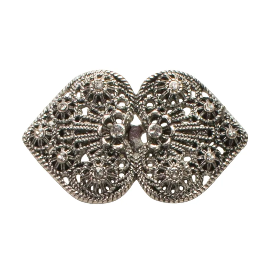 Alpenflüstern DAHEIM API109 Blusen-Brosche Ornament-Herz silber