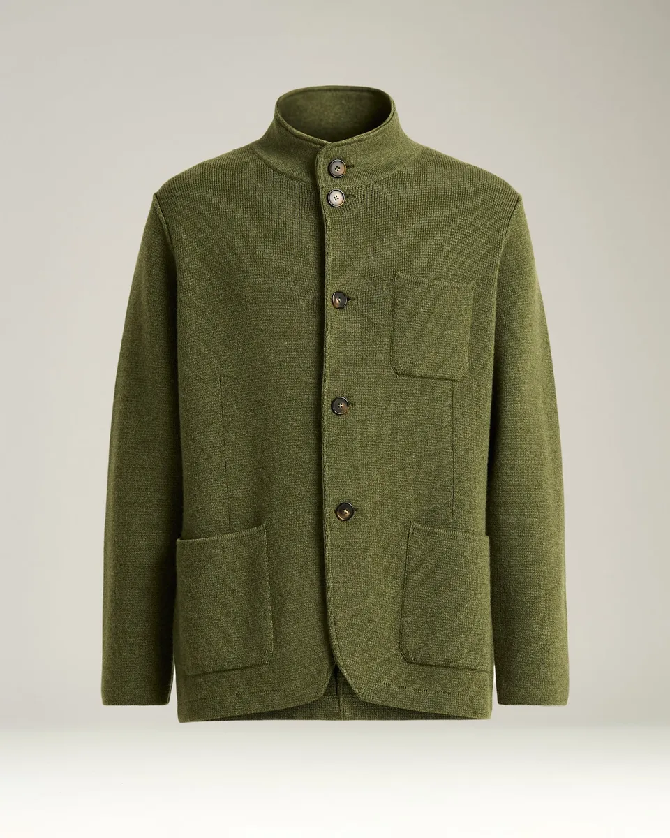 Kiton Casual Jacke Kaschmir Grün Größe M
