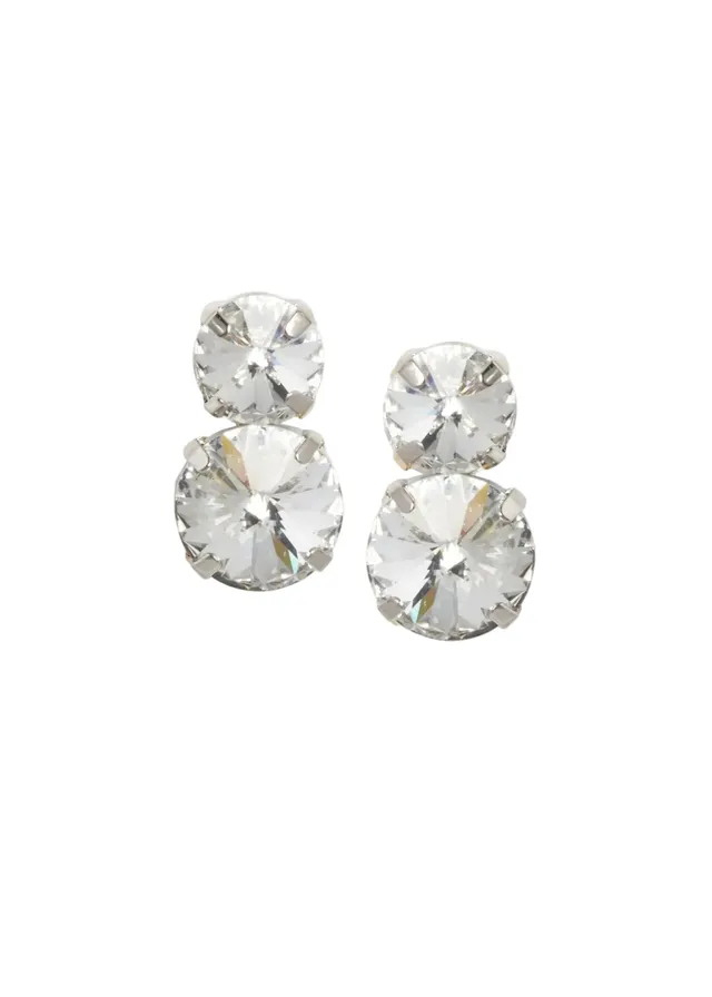 Elizabeth Bower Crystal Dublet Ohrstecker Rhodium Kristall