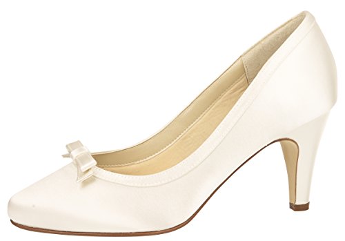 Rainbow Club Daisy Brautschuh Weiß Satin Gr. 41