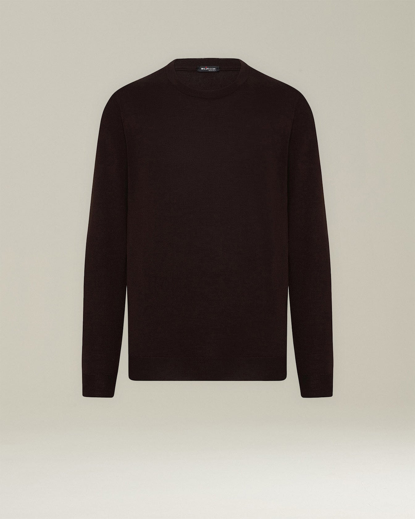 Kiton Knitwear Crew-Neck Pullover Kaschmir Seide Dunkelbraun