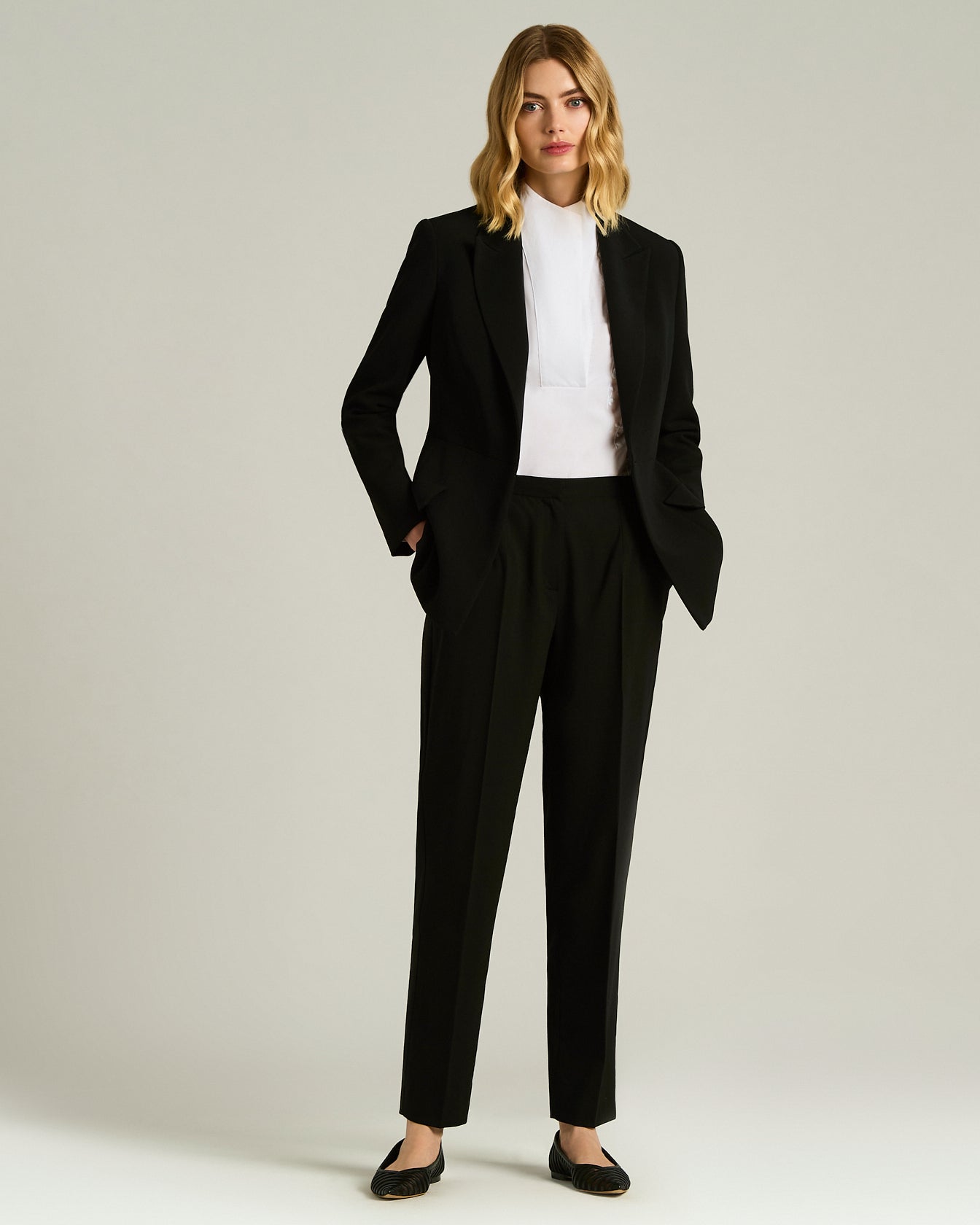 Kiton Tailored Hose Wolle schwarz Gr. 42