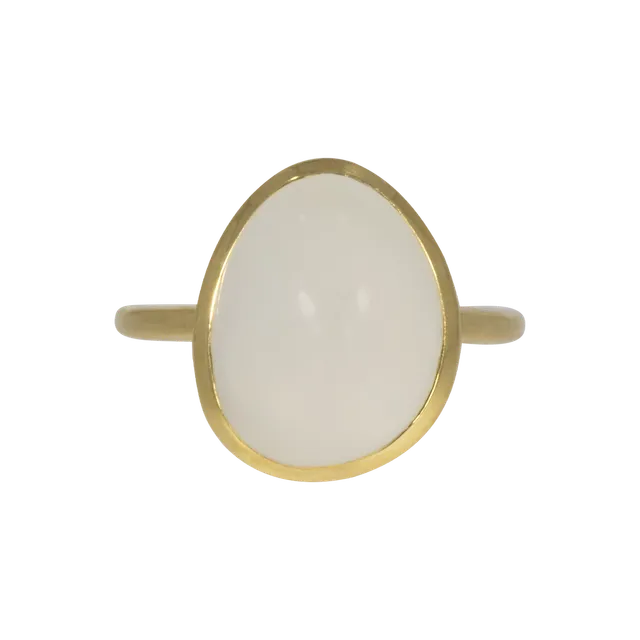 Juvelan London Statementring Mondstein Silber Cabochon